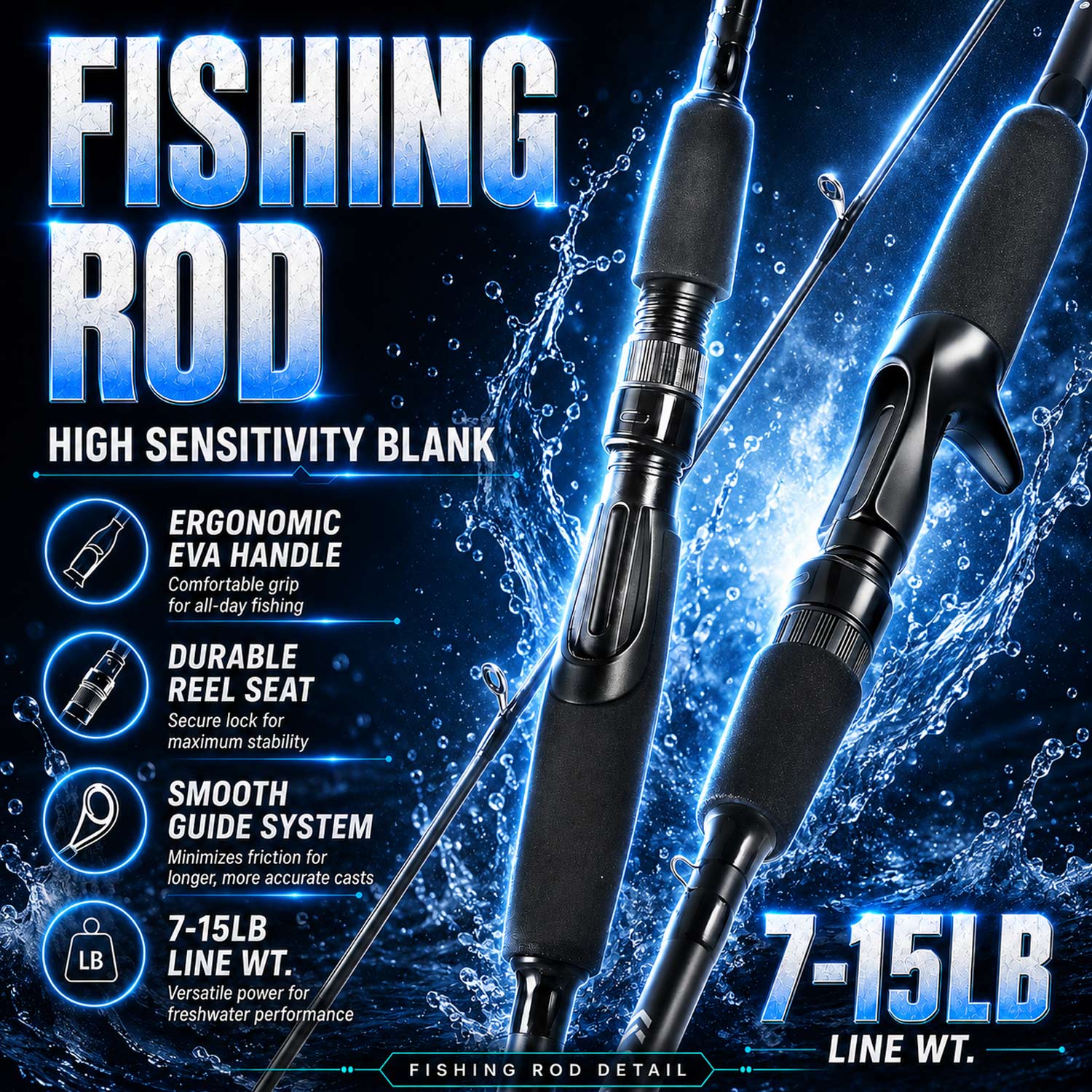 Freshwater Line - Sougayilang 1.8m Fishing Rod Fiberglass Composite
