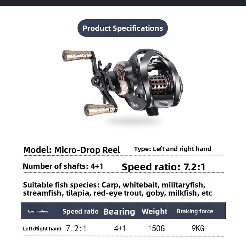 water drop reel with metal spo - Ice Fishing Line recension och pris